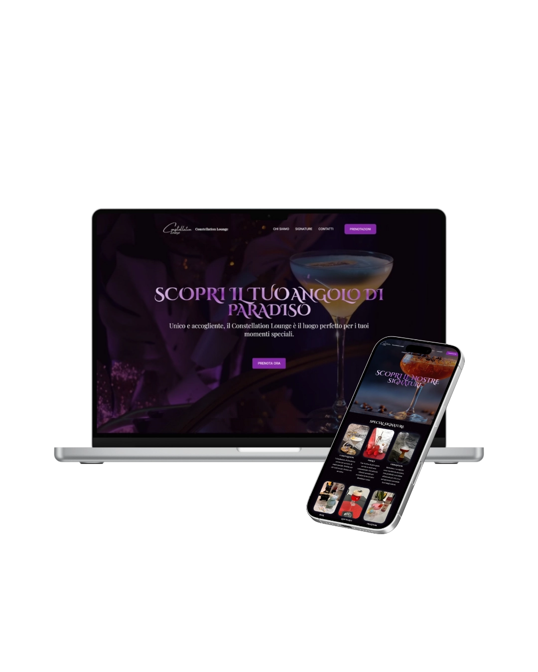 Constellation Lounge - caso studio sito web